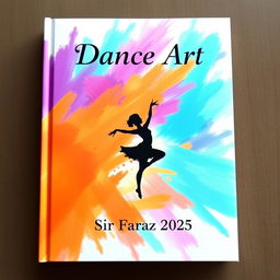 A captivating book cover for 'Dance Art' by Sir Faraz, featuring a vibrant and dynamic design that embodies the energy and elegance of dance