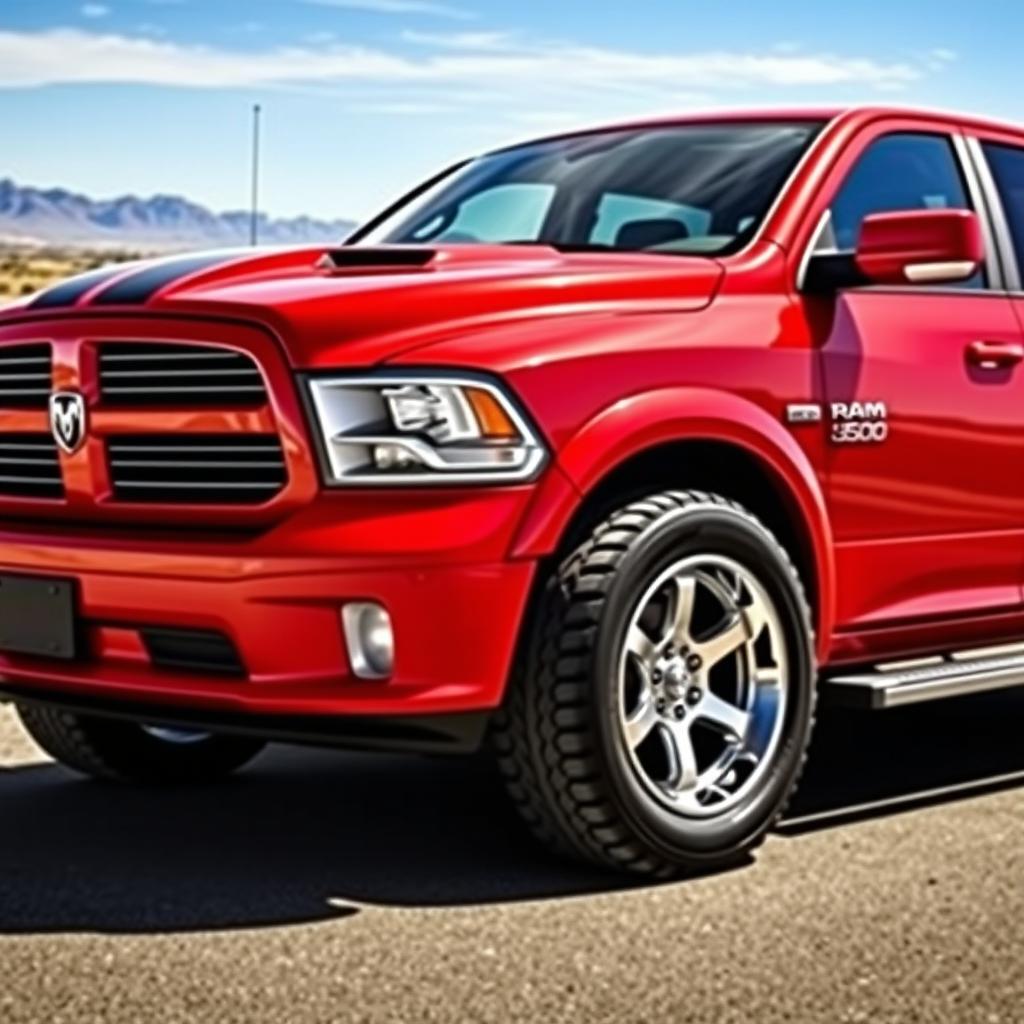 A powerful 2013 Ram 1500 Sport with a widebody kit, showcasing its bold and aggressive stance