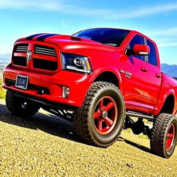 A powerful 2013 Ram 1500 Sport with a widebody kit, showcasing its bold and aggressive stance