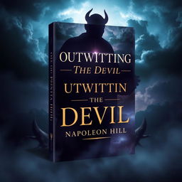 A striking and thought-provoking book cover design for 'Outwitting the Devil' by Napoleon Hill