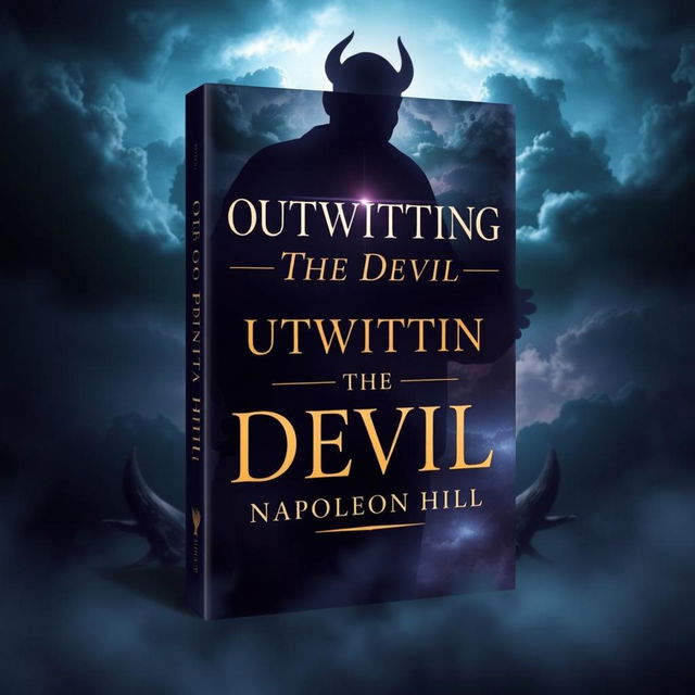 A striking and thought-provoking book cover design for 'Outwitting the Devil' by Napoleon Hill