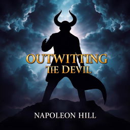 A striking and thought-provoking book cover design for 'Outwitting the Devil' by Napoleon Hill