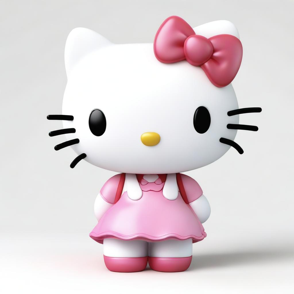 A top-notch digital art presenting Hello Kitty in a realistic style