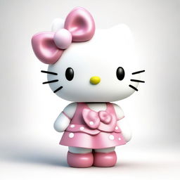 A top-notch digital art presenting Hello Kitty in a realistic style