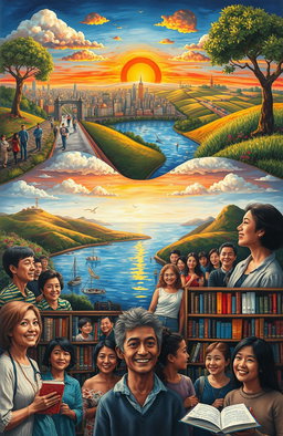 A vibrant and creative visual representation of life seen through different perspectives