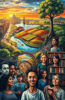 A vibrant and creative visual representation of life seen through different perspectives