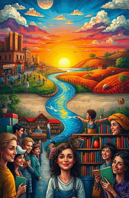 A vibrant and creative visual representation of life seen through different perspectives