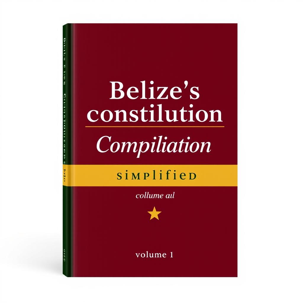 A minimalist cover design for 'Belize's Constitution Simplified'