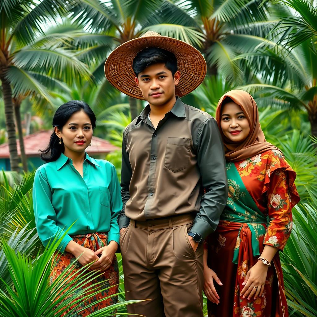 Julia Verity, the most beautiful woman in the neighborhood, with a stunning appearance and a voluptuous figure, is dressed in fashionable and stylish outfits suitable for an elegant Indonesian housewife
