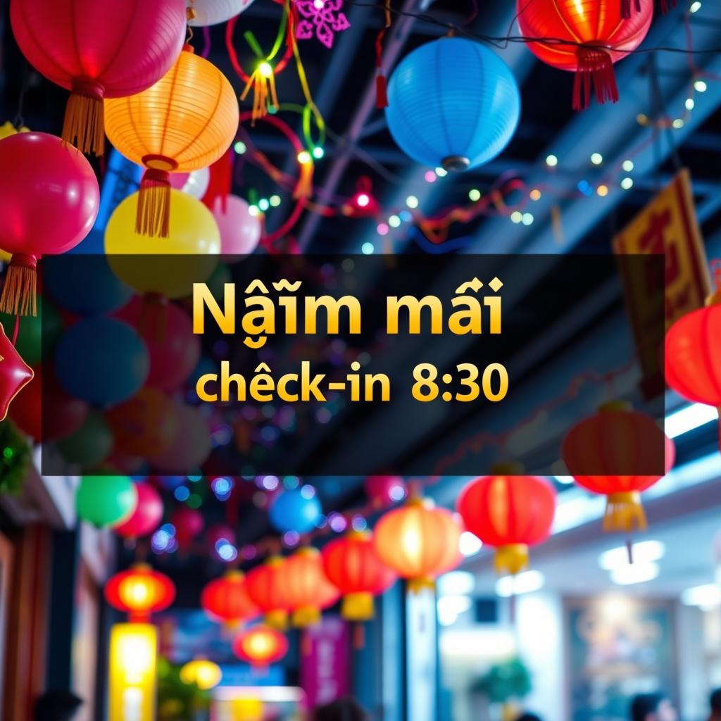 An image featuring vibrant decorations and a festive atmosphere celebrating the New Year