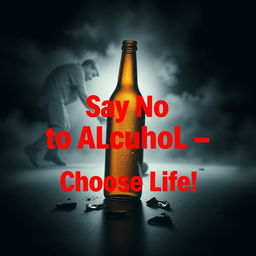 A striking advertisement campaign highlighting the dangers of alcohol consumption