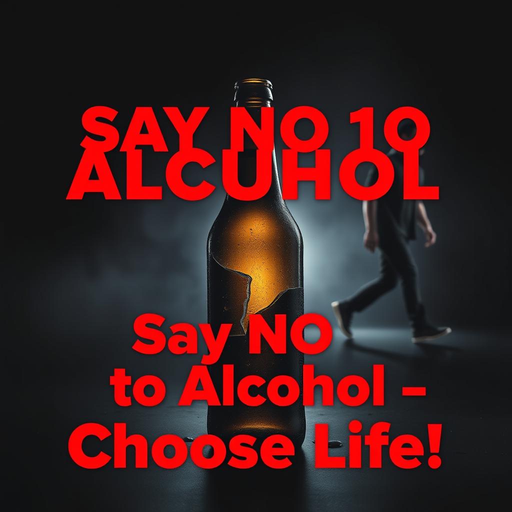A striking advertisement campaign highlighting the dangers of alcohol consumption
