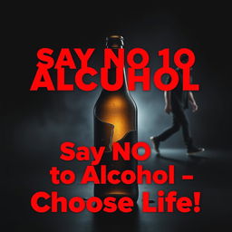 A striking advertisement campaign highlighting the dangers of alcohol consumption