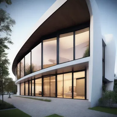 The architect's vision was adequate to design a modern and functional building.
