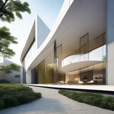 The architect's vision was adequate to design a modern and functional building.