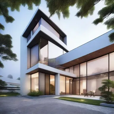 The architect's vision was adequate to design a modern and functional building.