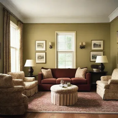 The living room was adequate in size to fit a comfortable seating area.