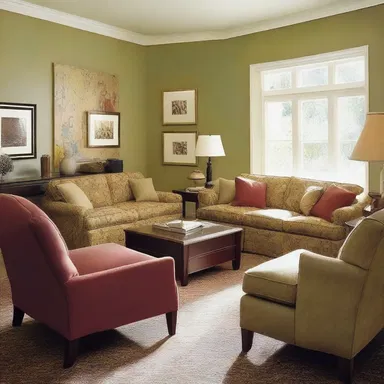 The living room was adequate in size to fit a comfortable seating area.
