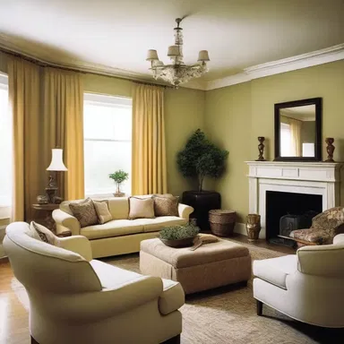 The living room was adequate in size to fit a comfortable seating area.