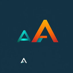 A sleek and modern logo design featuring a stylized letter 'A' combined with geometric shapes