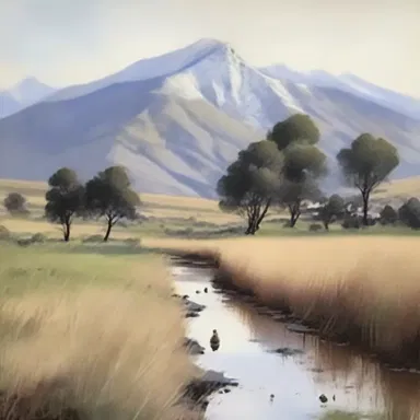 The artist's brush strokes were adequate in capturing the delicate details of the landscape.