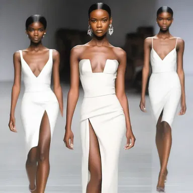 The dress was tailored adequately to showcase the model's figure on the runway.