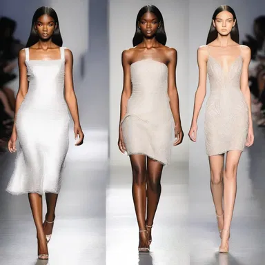 The dress was tailored adequately to showcase the model's figure on the runway.