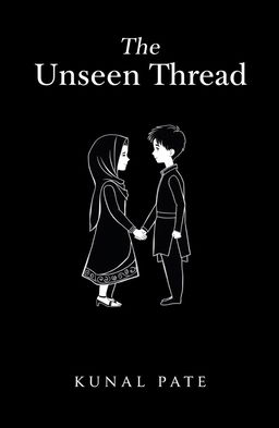 A cover design featuring a full black background