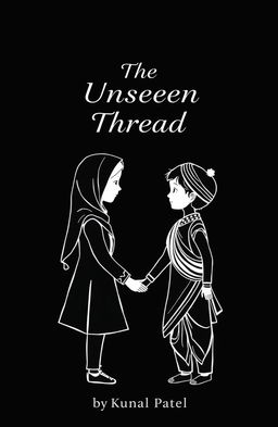 A cover design featuring a full black background