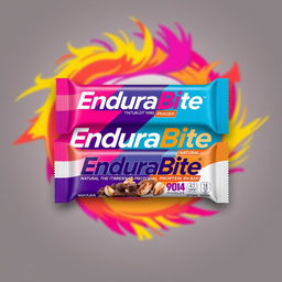 A sleek and modern protein bar packaging design for a brand called EnduraBite
