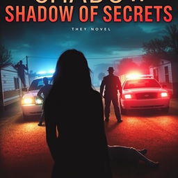 A book cover for the novel titled 'Shadow of Secrets'