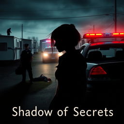 A book cover for the novel titled 'Shadow of Secrets'