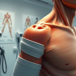 An artistic depiction of a shoulder injury recovery process