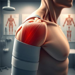 An artistic depiction of a shoulder injury recovery process