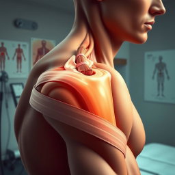 An artistic depiction of a shoulder injury recovery process