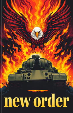 A dynamic and powerful cover illustration featuring vibrant flames and fire, from which the majestic form of an eagle emerges
