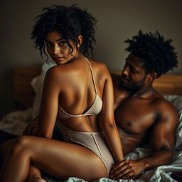 A captivating scene featuring a hot 24-year-old beautiful Arab woman with a shy expression, facing the camera