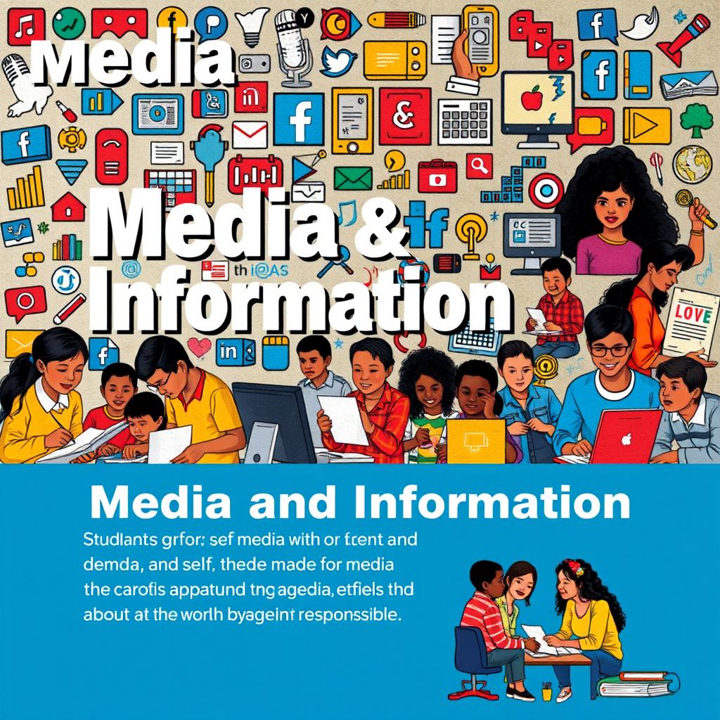 A vibrant and engaging poster highlighting the importance of media and information for self-expression, democratic participation, and cultural preservation