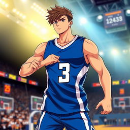 A stylish athlete wearing a sleek sports jersey featuring a large number 3 on the front