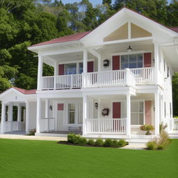 Design a beautiful house that can be scaled to either 36 feet or 18 feet in length.