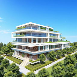 A detailed architectural plan showcasing a modern building design