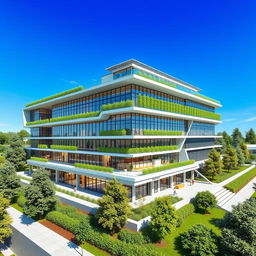 A detailed architectural plan showcasing a modern building design