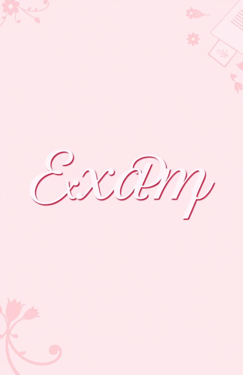 The title 'ExamPrep' beautifully designed in an elegant, cursive font with a pink color theme