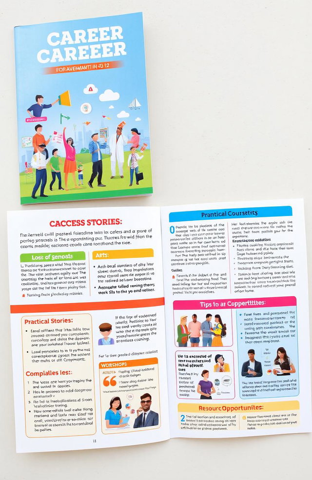 A visually appealing and informative career counseling booklet aimed at students in grades 10 to 12 from government schools in Bihar, India