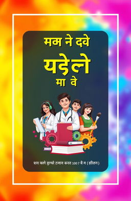 A vibrant and motivational cover design for a career counselling booklet aimed at students from 10th to 12th grade in Bihar government schools