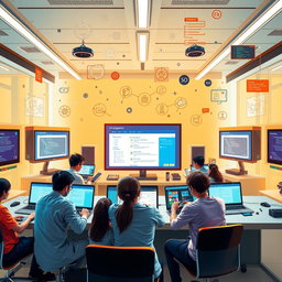 A vibrant and engaging visual representation of a Virtual Laboratory for Problem Solving in Computer Installation and Operating Systems (PPS-VILAB)