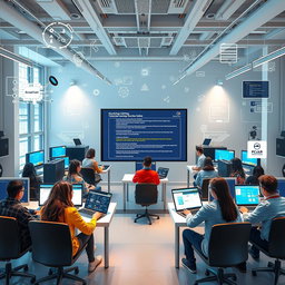 A vibrant and engaging visual representation of a Virtual Laboratory for Problem Solving in Computer Installation and Operating Systems (PPS-VILAB)