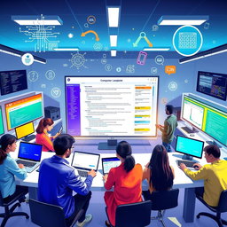 A vibrant and engaging visual representation of a Virtual Laboratory for Problem Solving in Computer Installation and Operating Systems (PPS-VILAB)