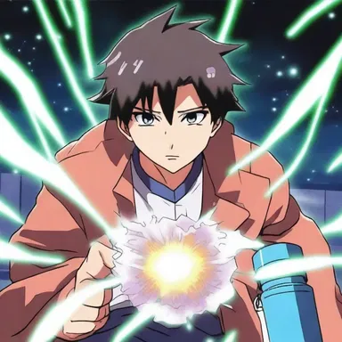 In the anime series, the protagonist finds a mysterious adhesive substance that grants him superpowers.