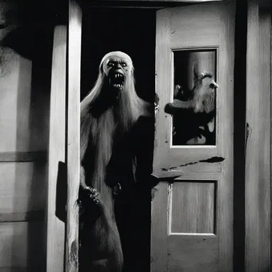 The character in the horror movie used an adhesive to seal the doors and windows to keep the monsters out.